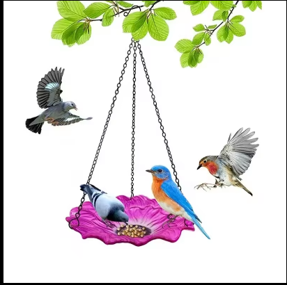 Mangeoire à oiseaux décorative pour le jardin