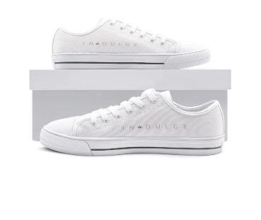 white canvas shoes